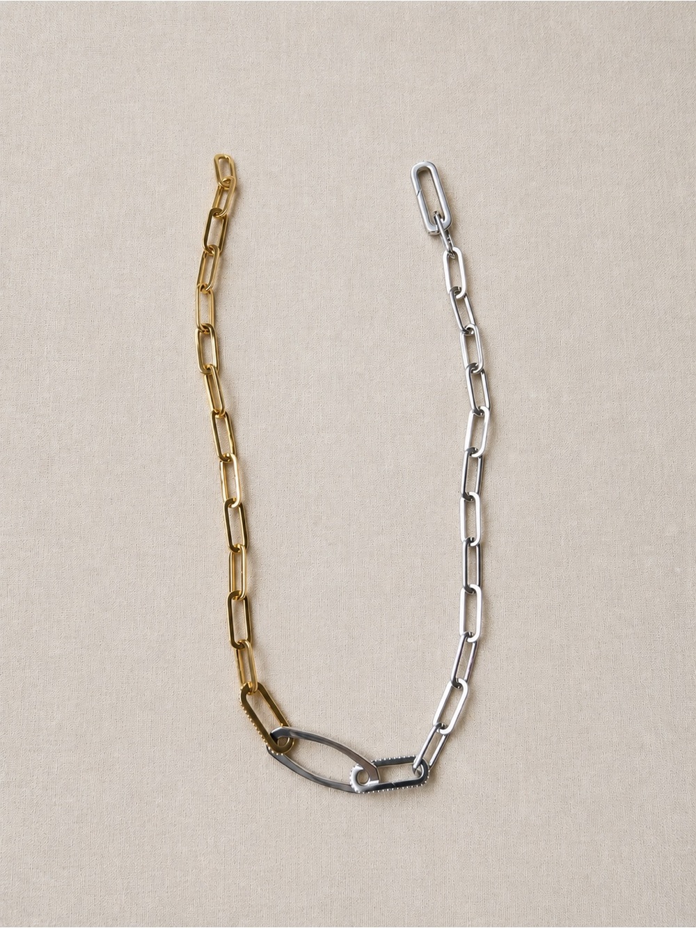 Kendra Scott Adeline Chain Necklace, Mixed Metal Gold and Silver - Picture 4 of 4